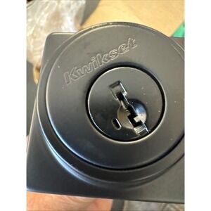 Kwikset 660 Contemporary Deadbolt Deadbolt Matte Black Square Exterior 96600-744